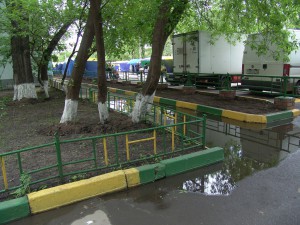 Желто-зеленый цвет бордюров объяснили в Департаменте ЖКХ Москвы