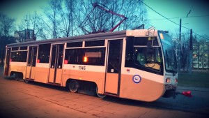 Трамвай №3, курсирующий по территории района Чертаново Центральное 