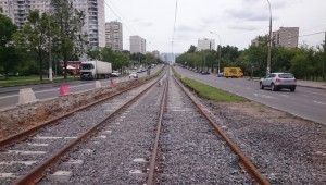 Реконструкция трамвайных путей на улице Чертановская 