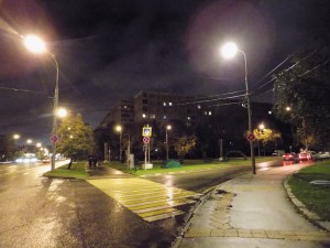Восстановленное освещение на Чертановской улице