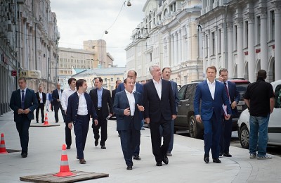 Мэр Москвы Сергей Собянин посетил улице Мясницкая