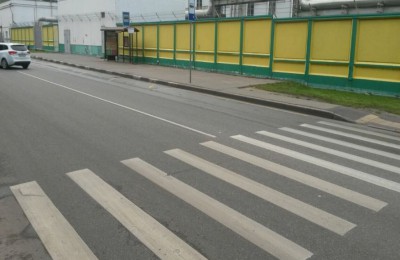 Новая дорожная разметка на Днепропетровской улице