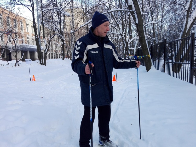 Олег Каменев на лыжах