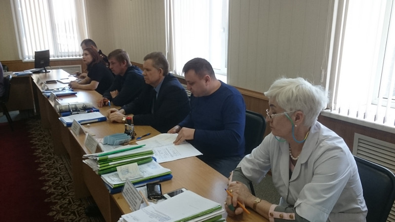 заседание призывной комиссии под председательством А.Кузьмина